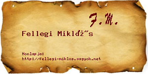 Fellegi Miklós névjegykártya