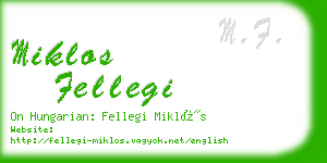 miklos fellegi business card
